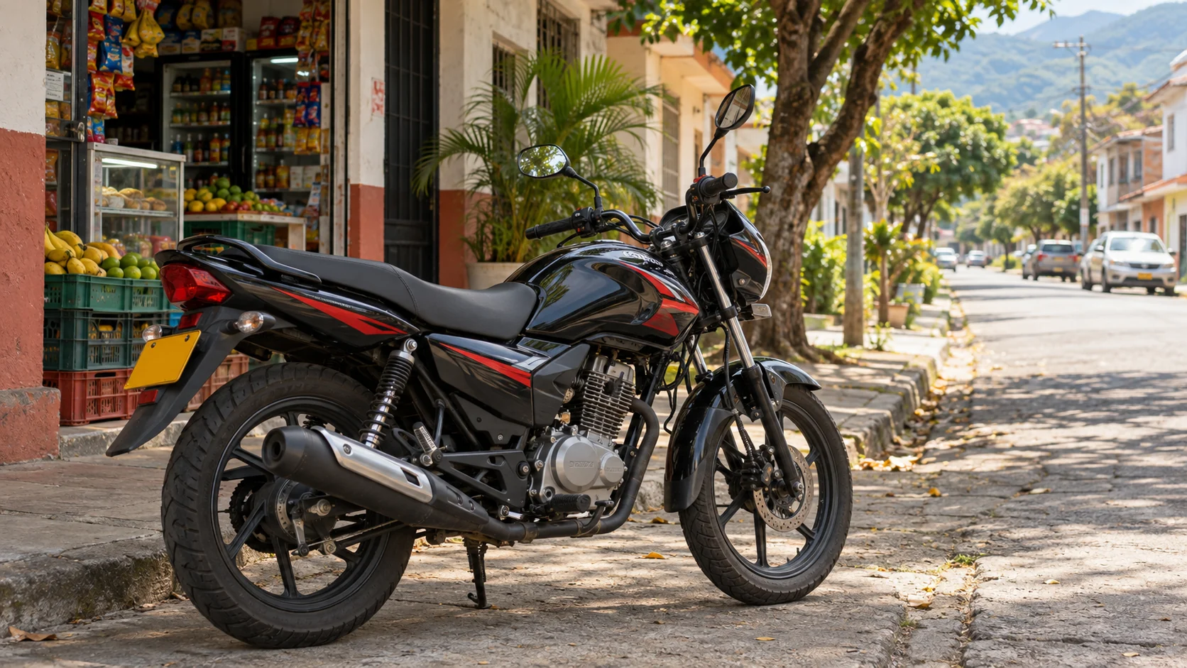 Moto de uso cotidiano en una calle de Cali; imagen ilustrativa